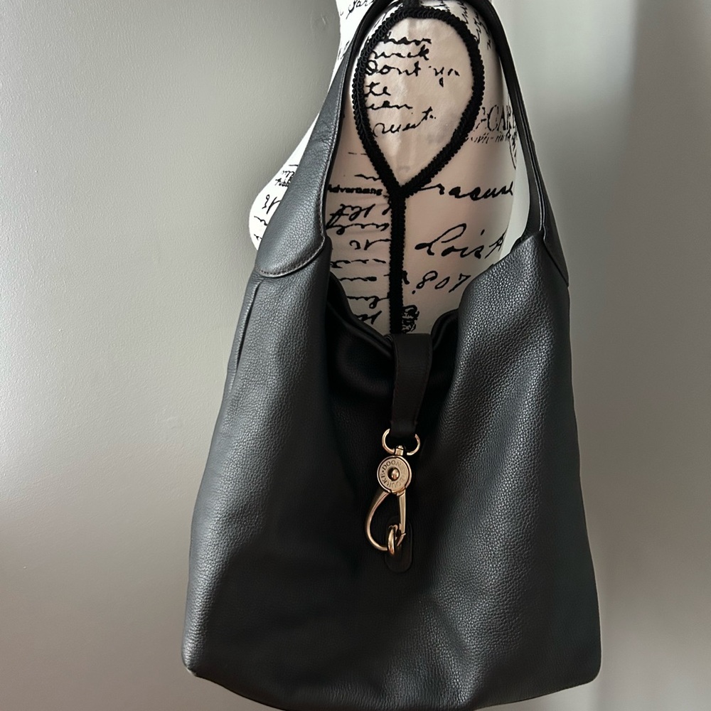 Black Leather Hobo Bag